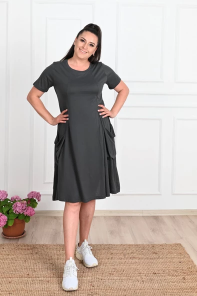 Kadın Büyük Beden Elbise 5098-23 - 12