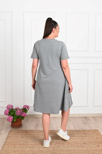 Kadın Büyük Beden Elbise 5098-23 - 8