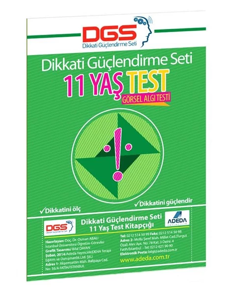 11 Yaş Dikkat Gelişim Testi Adeda Yayıncılık