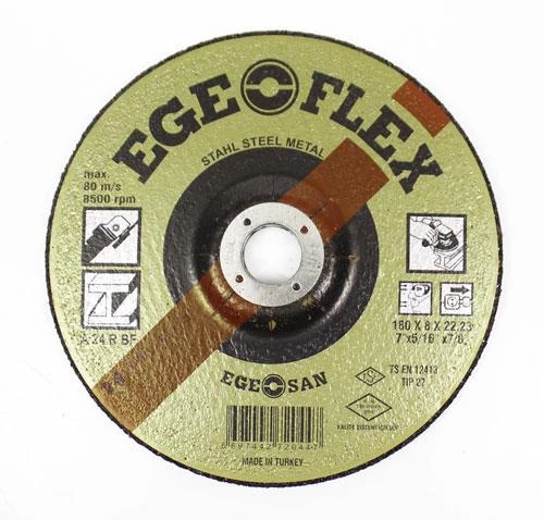 Ege Flex Spiral Taşlama Metal Taşlama Diski 180x8x22 mm - 3