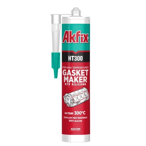 Akfix HT 300 Yüksek Isıya Dayanıklı Silikon Kırmızı 300°C 280 ml