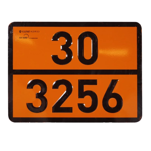 ADR 30/3256 Yüksek Sıcaklıkta Alevlenir Sıvı Uyarı Levhası Alüminyum 40 x 30 cm