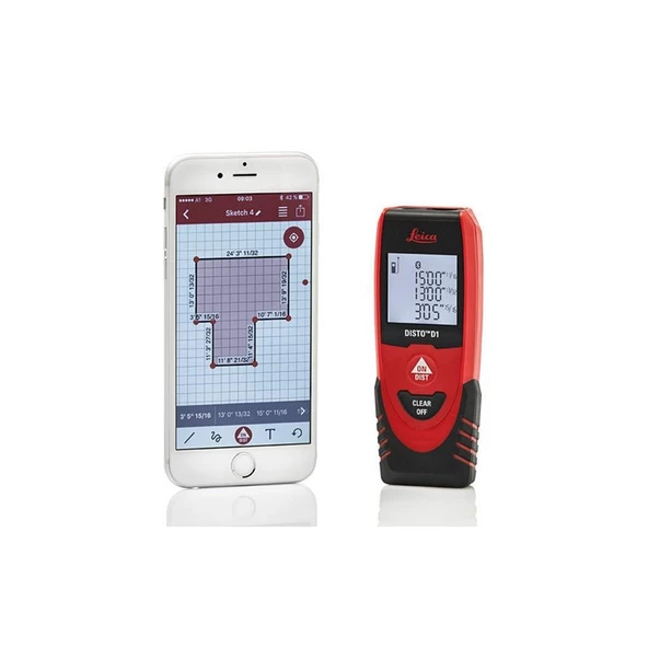 Leica Disto D1 Bluetooth'lu Lazer Metre 40 Metre - 3