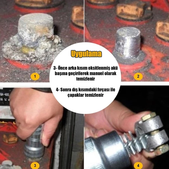 Hawk 15 mm Akü Başı Temizleme Fırçası Oksit Fırçası - 7