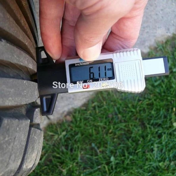 NT Tools Dijital LCD Lastik Derinlik Ölçme Kumpası Ntt107 Ölçer - 2