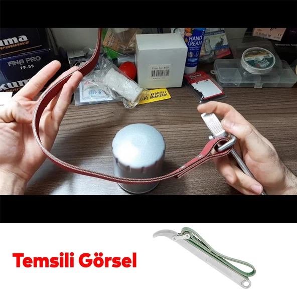 Rico 013-KK1118 Kayışlı Kemerli Filtre Anahtarı 12" Araba Mazot Yağ Filtre Sökme Sıkma - 3
