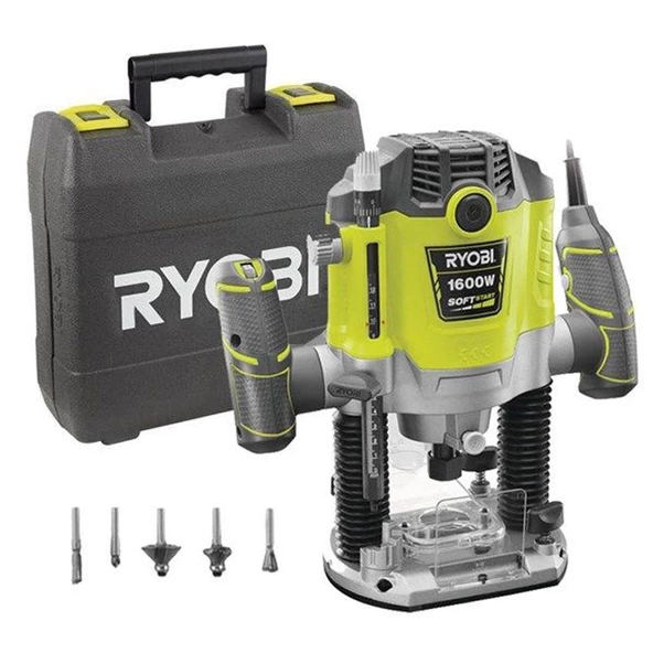 Ryobi RRT1600P-K Çift Kollu El Frezesi 1600W