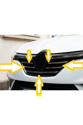 Renault Megane 4 SEDAN Krom Ön Panjur 5 Prç  2016 Üzeri Paslanmaz Çelik ürün görseli 1