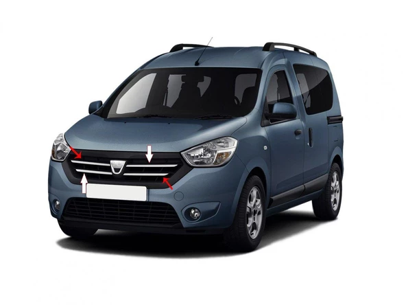 Dacia Dokker Krom Ön Panjur 4 prç. 2012-2017 Paslanmaz Çelik