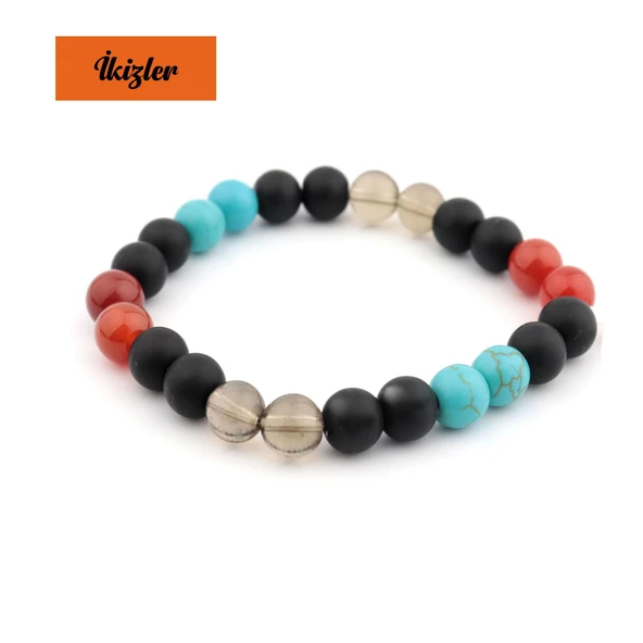 Hakiki Doğaltaş Bileklik Burç Bilekliği Burçlara Özel Unisex - 7