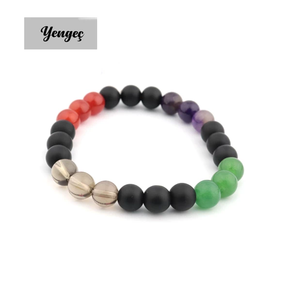 Hakiki Doğaltaş Bileklik Burç Bilekliği Burçlara Özel Unisex - 12