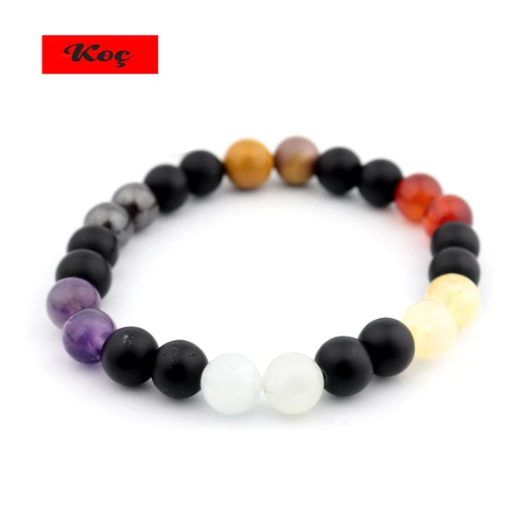 Hakiki Doğaltaş Bileklik Burç Bilekliği Burçlara Özel Unisex - 8