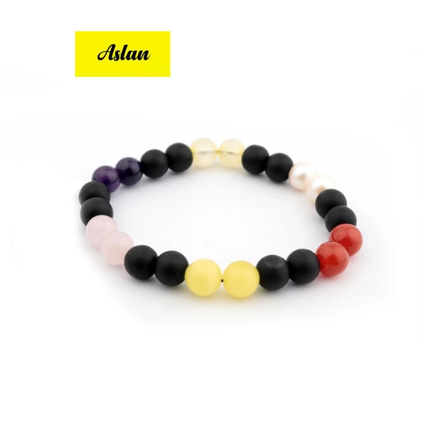 Hakiki Doğaltaş Bileklik Burç Bilekliği Burçlara Özel Unisex - 3