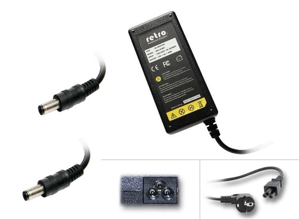 12V 3.75A 5.5x2.5mm Philips 23-inch Led Lcd Monitör Adaptör RETRO