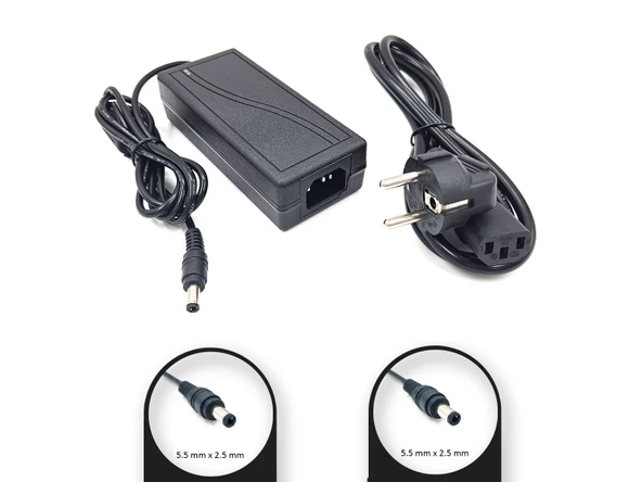 24V 3A 72W 5.5x2.5 mm AC-DC Endüstriyel Desktop Adaptör RETRO