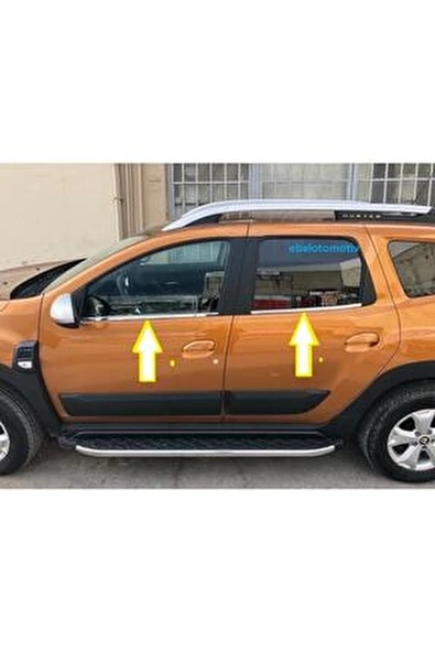 Dacia Duster Krom Cam Çıtası 4 Kapı 2018-2024 Paslanmaz Çelik ürün görseli