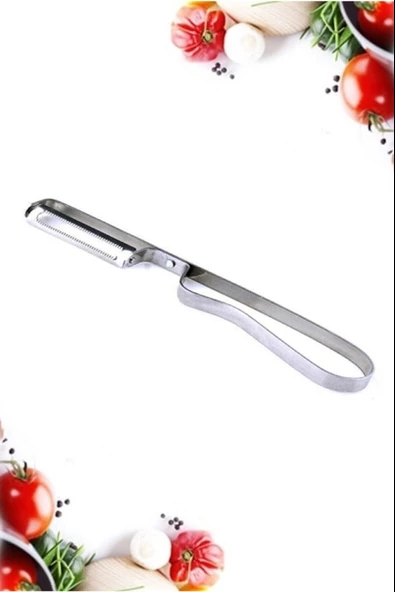 Tilbe Home Çelik Maşalı Kızartma Yağ Süzgeci Metal Yan Soyacak Patates Soyacak Servis Seti Kepçe Kevgir Süzgeç - 4