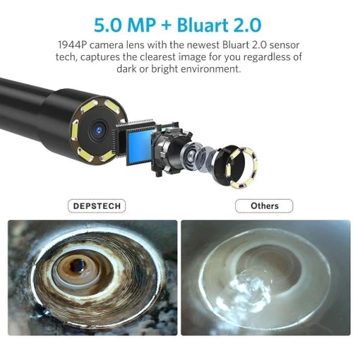 Depstech WF028 Kablosuz Endoskop Işıklı Kapsam Kamerası - 2