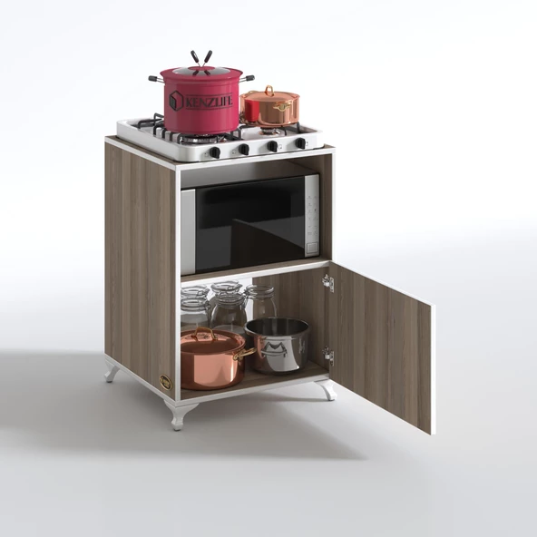 Kenzlife ocak dolabı revbahar crd 85*60*56 hazır mutfak klasik set üstü ocak için arkalıksız - Resim 2