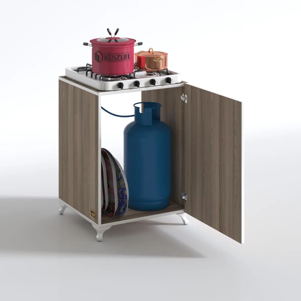 Kenzlife ocak dolabı hoşseda crd 85*60*56 hazır mutfak klasik set üstü ocak için arkalıksız - Resim 2