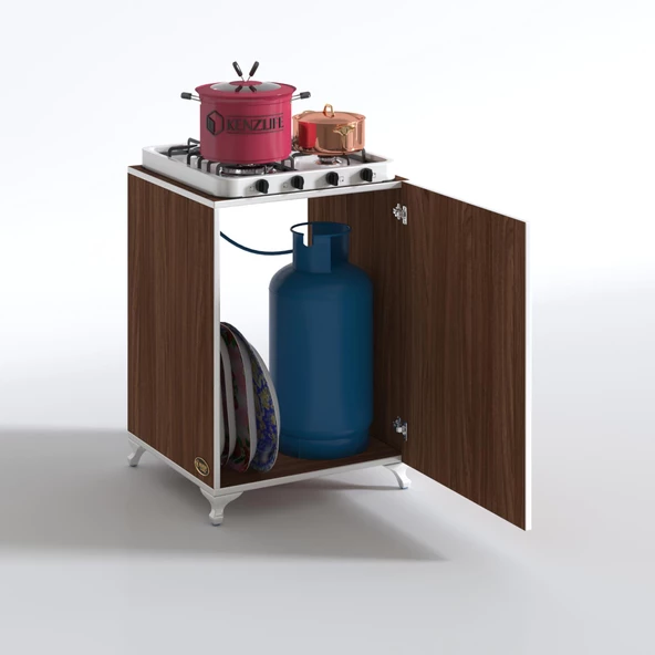 Kenzlife ocak dolabı hoşseda cvz 85*60*56 hazır mutfak klasik set üstü ocak için arkalıksız - Resim 2