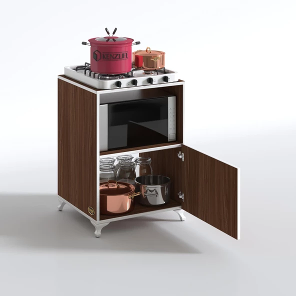 Kenzlife ocak dolabı revbahar cvz 85*60*56 hazır mutfak klasik set üstü ocak için arkalıksız - Resim 2