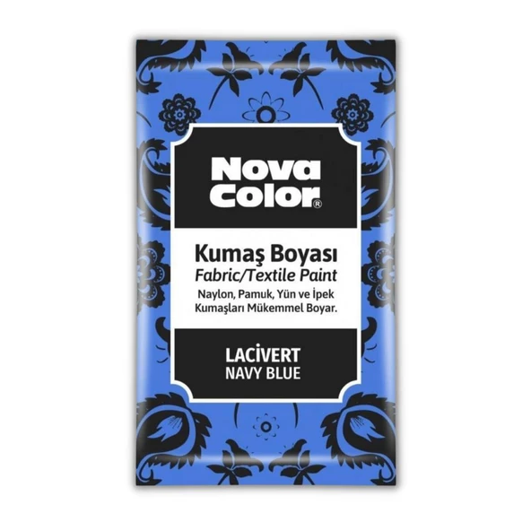 Kumaş Boyası Toz 12 gr 1 Adet Nova Color Toz Kumaş Boyası Kot Pantalon Gömlek Tişört Tekstil Kumaş Boyası 1 Adet - 5