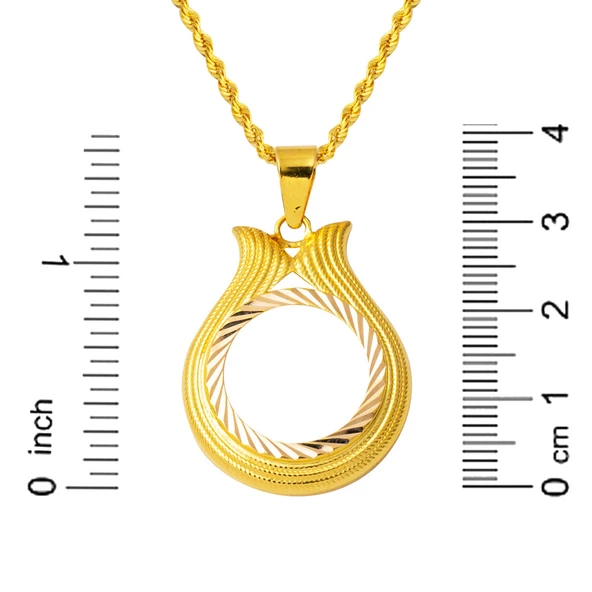 Çeyrek Altın Çerçevesi Lale Kolye - Resim 6