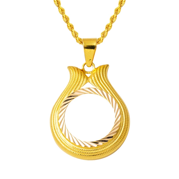 Çeyrek Altın Çerçevesi Lale Kolye ürün görseli