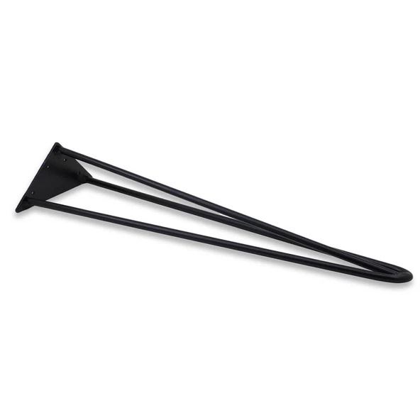 Üçgen Mobilya Masa Sehpa Ayağı 74 cm Mat Siyah Metal Ayak - 4