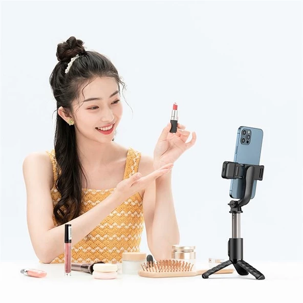 Mcdodo SS-1781 Bluetooth Selfie Çubuğu Uzaktan Kumandalı/Tripod Standlı - Siyah - 5
