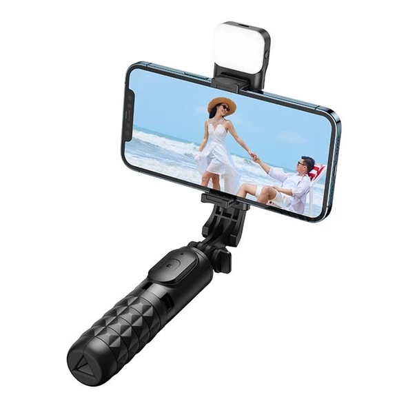 Mcdodo SS-1781 Bluetooth Selfie Çubuğu Uzaktan Kumandalı/Tripod Standlı - Siyah - 2