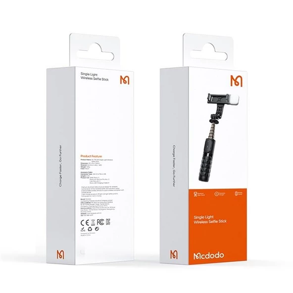 Mcdodo SS-1781 Bluetooth Selfie Çubuğu Uzaktan Kumandalı/Tripod Standlı - Siyah - 7