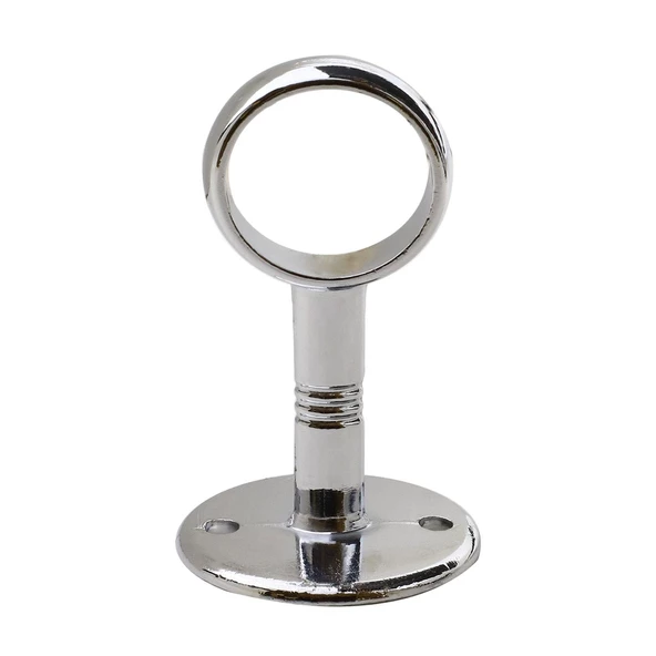 Askı Flanşı Açık Ağız Daire Dolap Elbise Askı Aparatı Boru Tutucu (2 ADET) - Resim 2