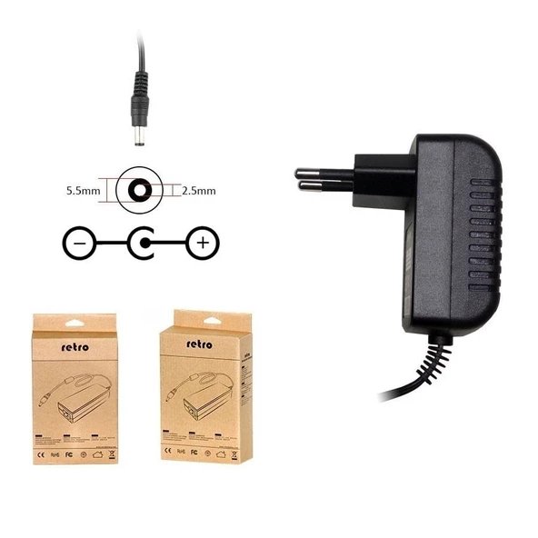 Akülü Araba İçin 24V-30V 370mA-500mA (0.37A-0.5A) Adaptör - Şarj Aleti RETRO