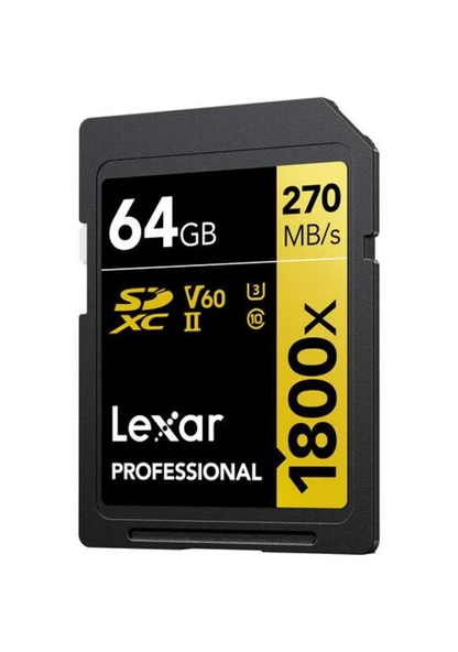 Lexar 64 GB Gold Series 1800x SDXC Class 10 UHS-II Hafıza Kartı - 3