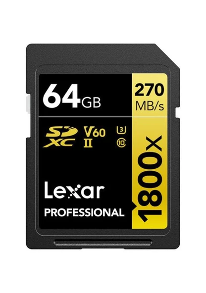 Lexar 64 GB Gold Series 1800x SDXC Class 10 UHS-II Hafıza Kartı - 5