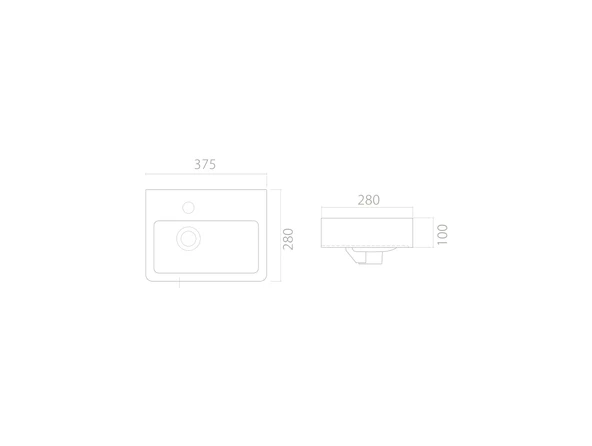 Turkuaz Cerastyle Mini Banyo Tuvalet Lavabosu 28 37 cm - 4