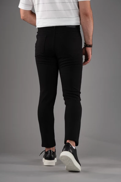 SLİMFİT 5 CEP DAR PAÇA ASTARSIZ MEVSİMLİK KUMAŞ PAMUKLU ERKEK SPOR PANTOLON - Resim 9