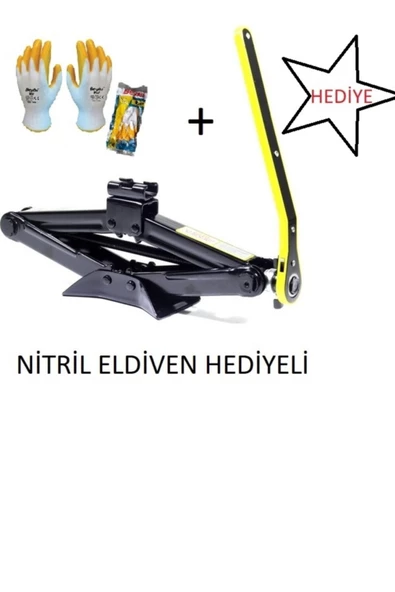 Araba Kaldırması Kirikosu 1,7 Ton Makas Cırcır Kriko Otomatik - 4