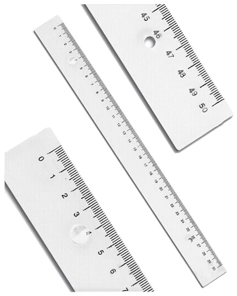 Yıldızlar Mercekli Şeffaf Cetvel 50 cm - 2