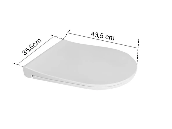 Turkuaz City Rimless Kanalsız Asma Klozet Ve Gala Slim Pp Kapak - 6