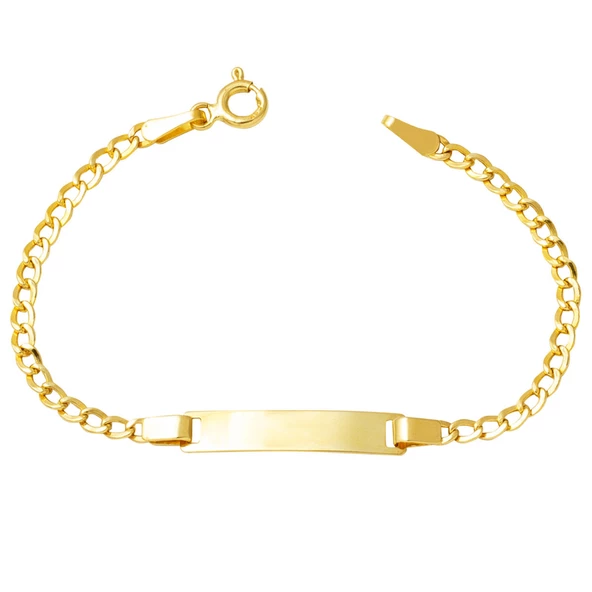 Plakalı 14 Ayar Altın Çocuk Künyesi ürün görseli 1