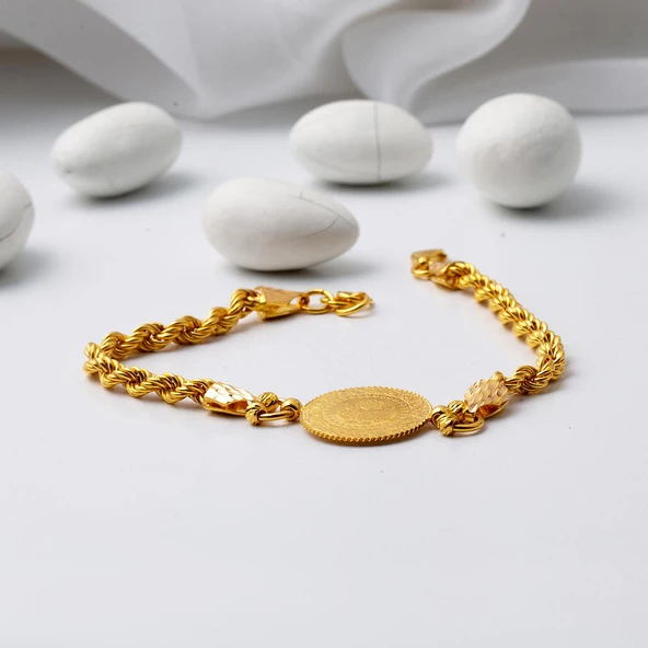 Çeyrek Altınlı 22 Ayar Bileklik - Resim 5