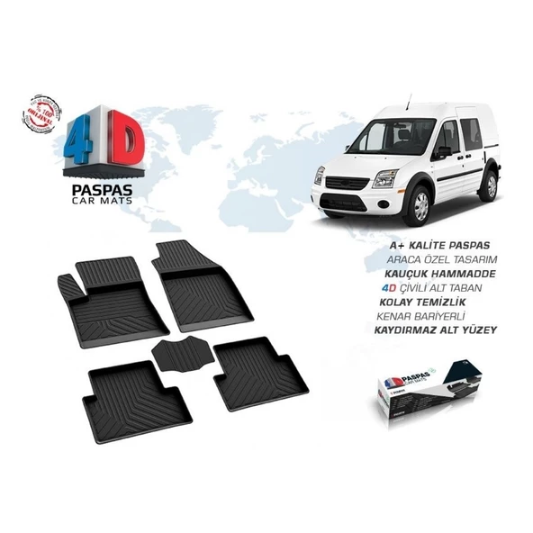 FORD CONNECT 2002-2014 4D SİYAH PASPAS - 4