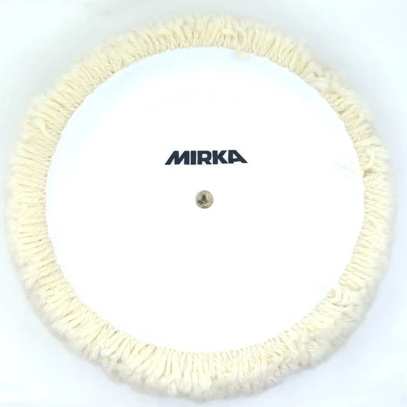 MIRKA PASTA CİLA PARLATMA POLİSAJ KUZU POSTU BURGULU YÜN PED CIRTLI  180mm - 3