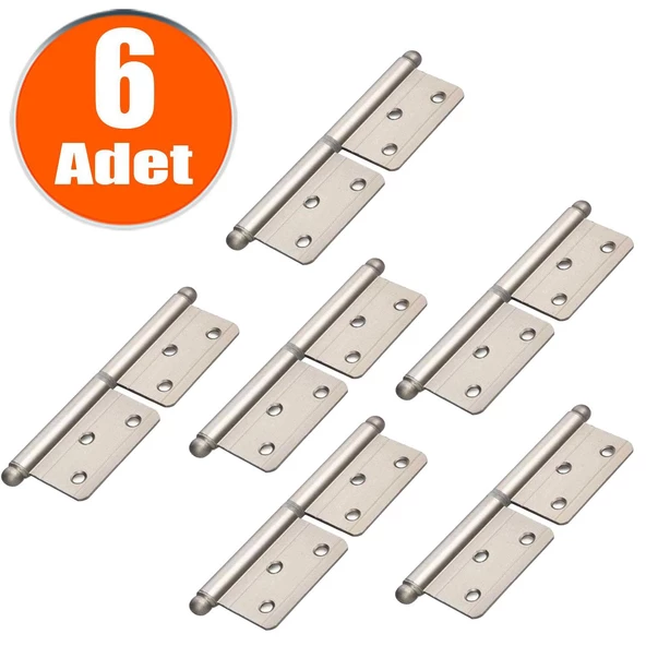 Yönsüz Cerman Kapı Menteşesi Saten 12 cm (6 ADET) ürün görseli