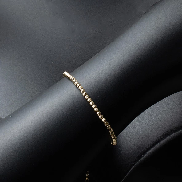 Top Altınlı 14 Ayar Zincir Bileklik - Resim 4