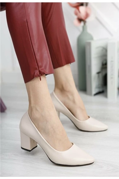 Dublin Kadın Topuklu Ayakkabı - Ten Cilt - 3
