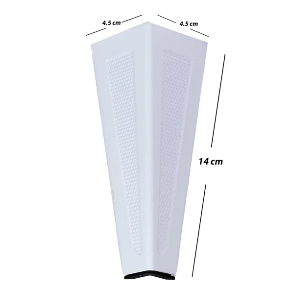 Ovit Desenli Mobilya Koltuk Baza Sehpa Masa Ayağı Metal Ayak 14 Cm Beyaz (4 Adet) - Resim 3